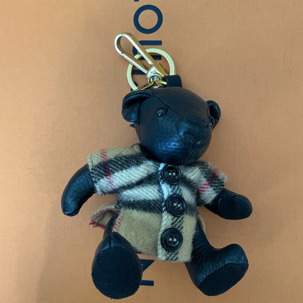 Burberry Black and Tan Teddy Bear Keychain